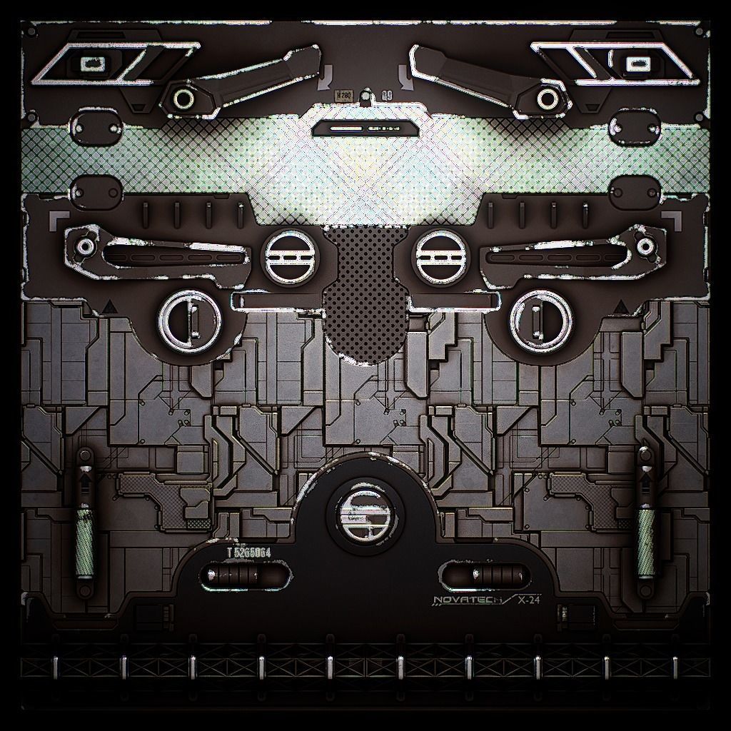 PBR Sci-Fi Texture Pack 13 Low-poly 3D model_2