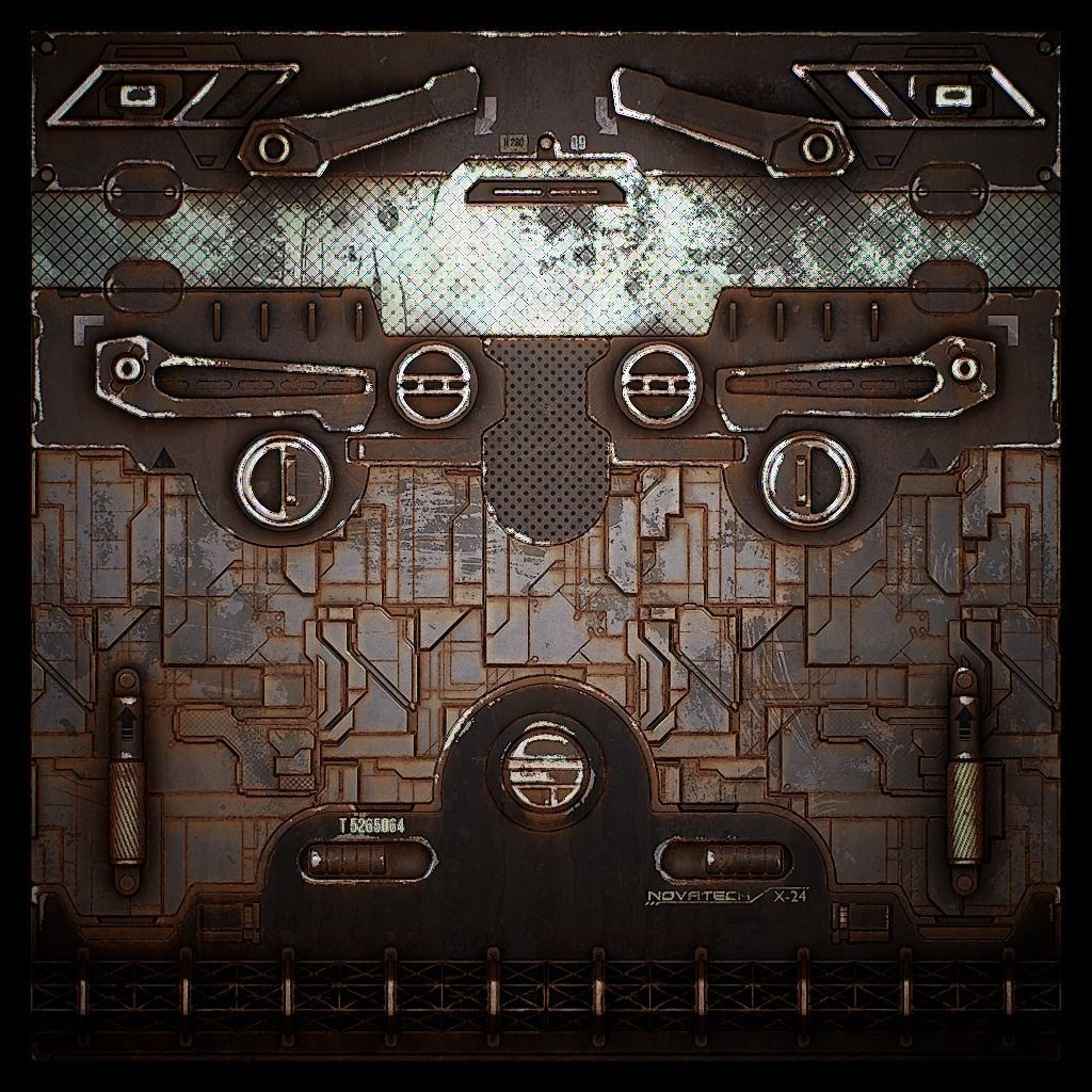 PBR Sci-Fi Texture Pack 13 Low-poly 3D model_5