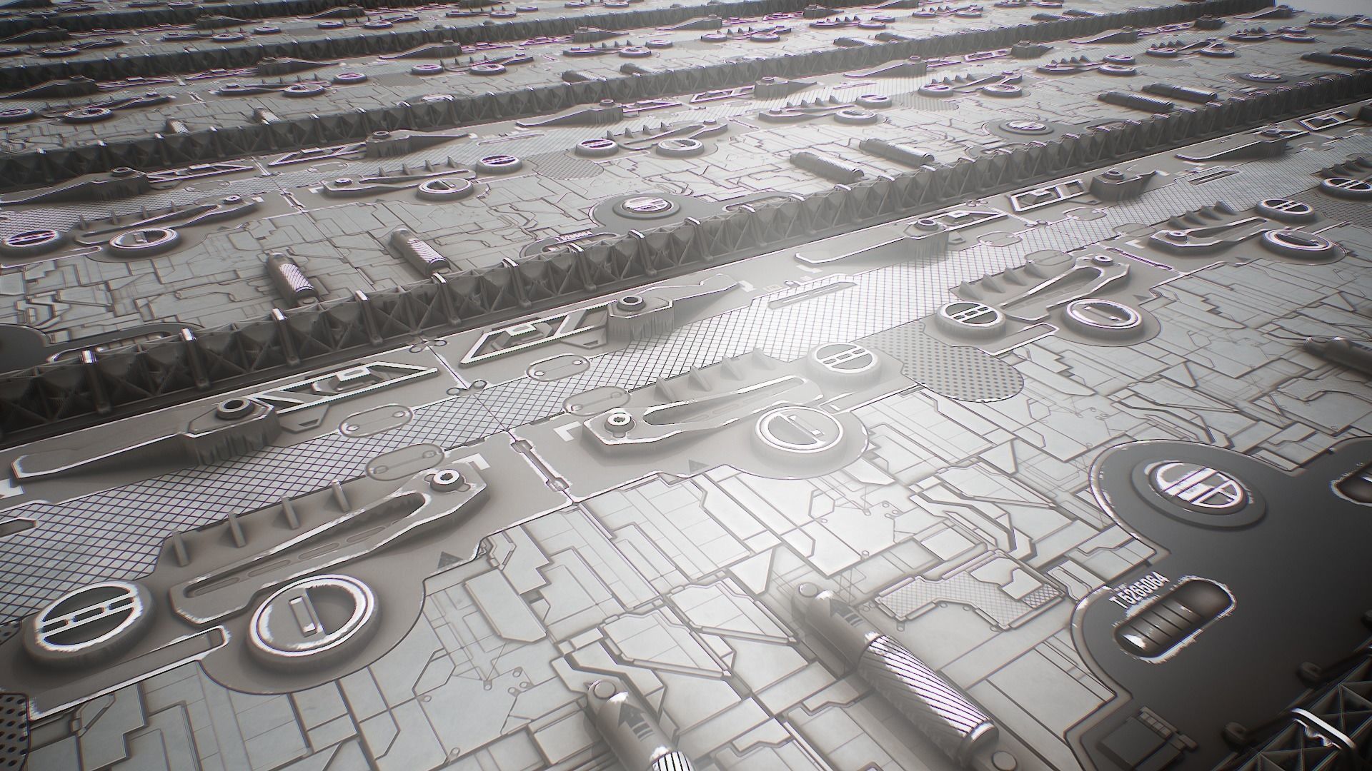 PBR Sci-Fi Texture Pack 13 Low-poly 3D model_3