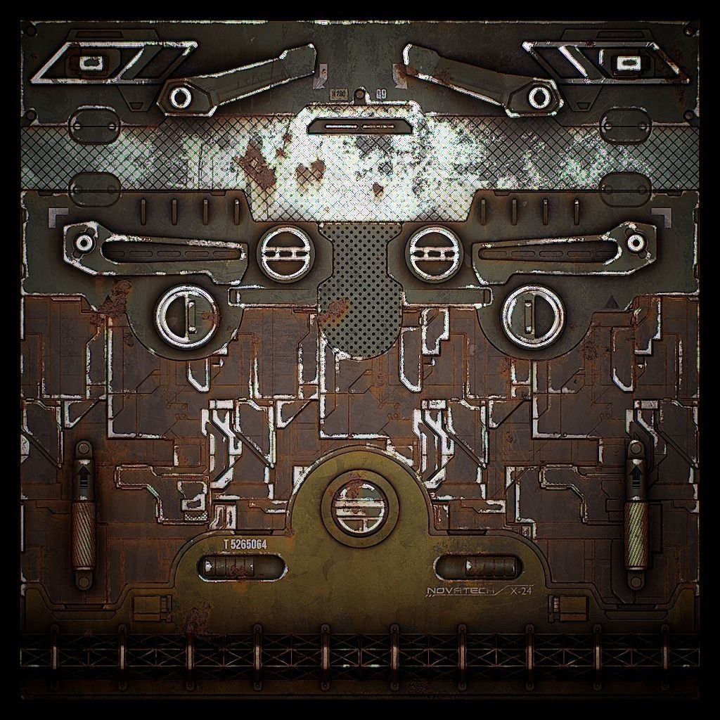 PBR Sci-Fi Texture Pack 13 Low-poly 3D model_17