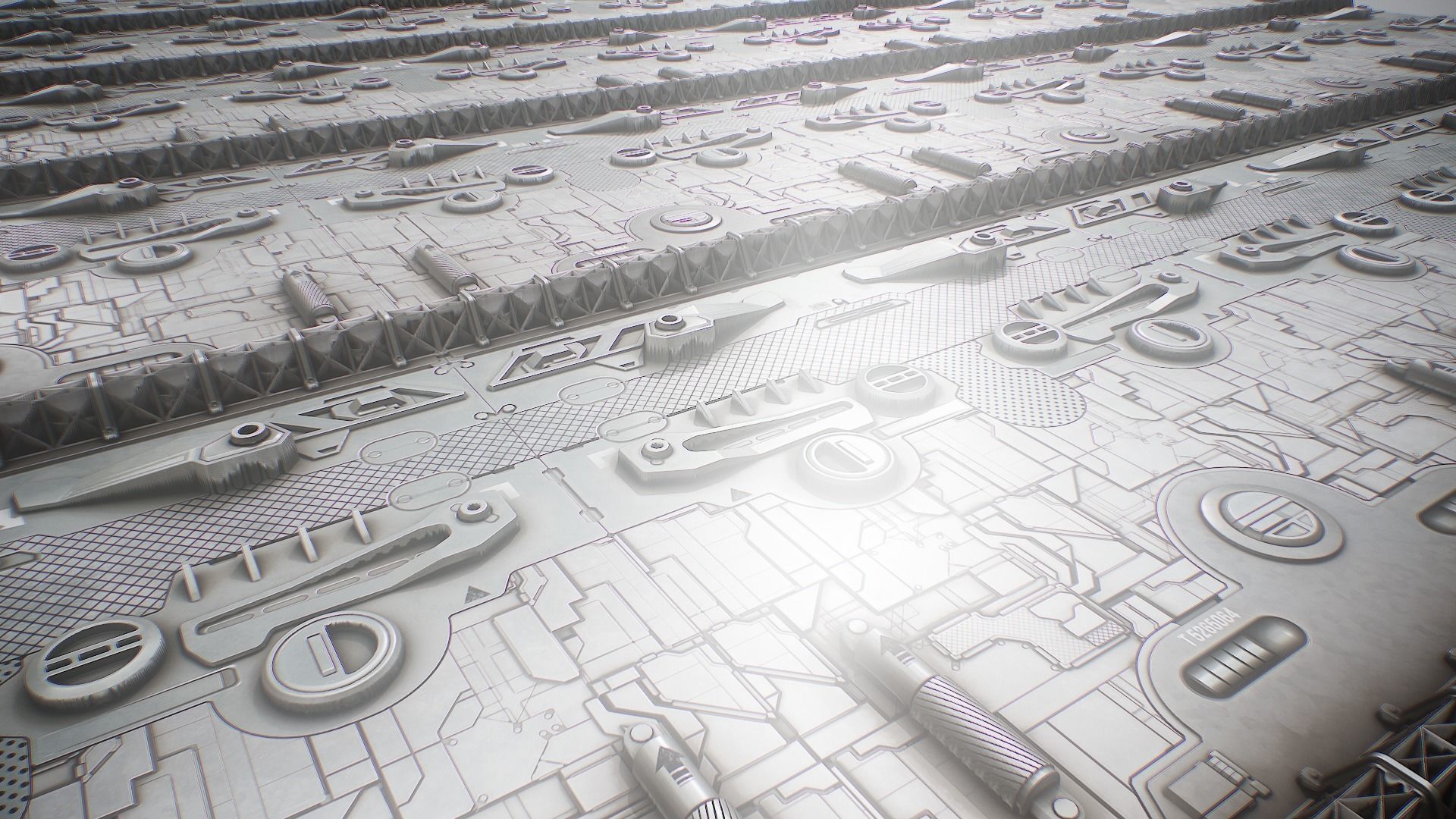 PBR Sci-Fi Texture Pack 13 Low-poly 3D model_9