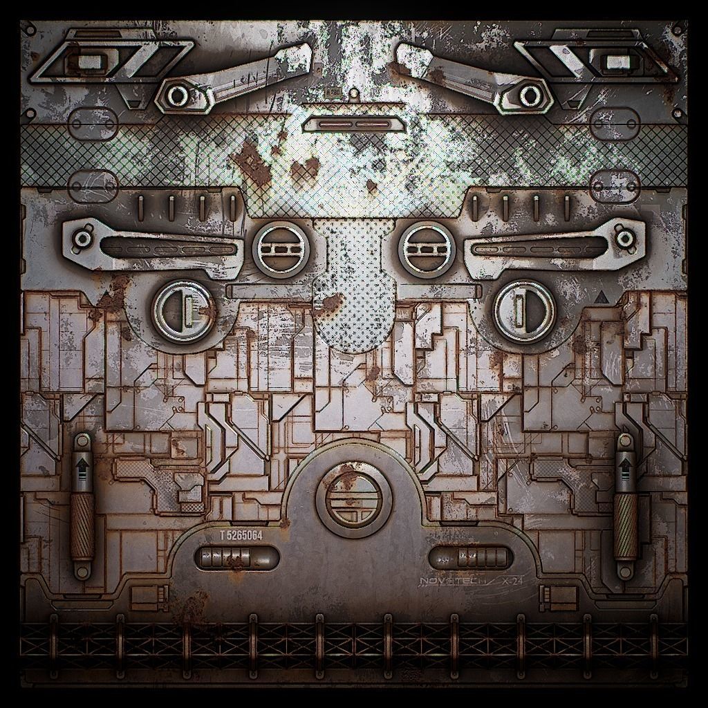 PBR Sci-Fi Texture Pack 13 Low-poly 3D model_11