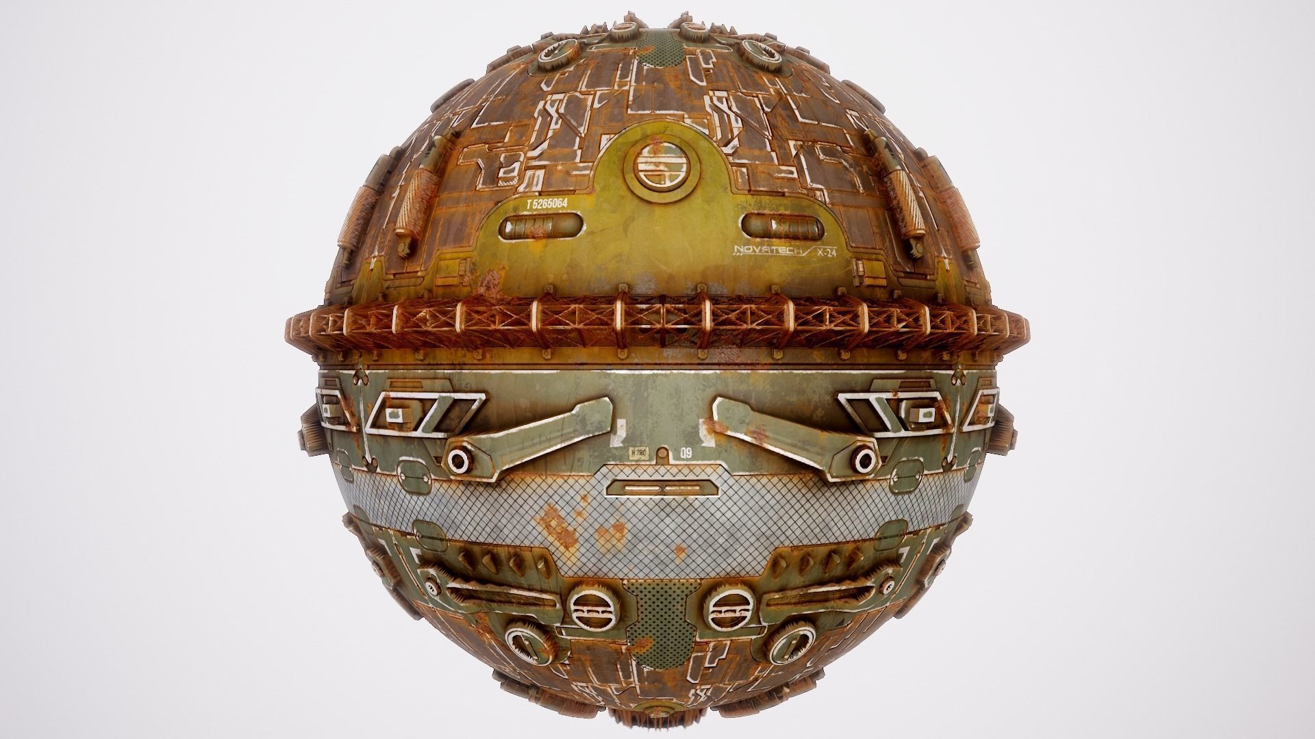 PBR Sci-Fi Texture Pack 13 Low-poly 3D model_16