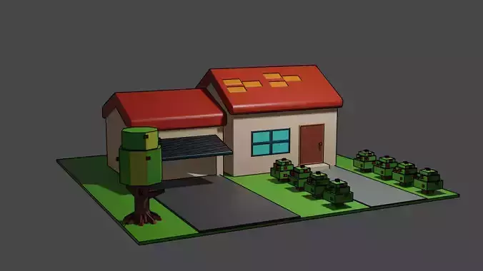 Cartoon House for Game 