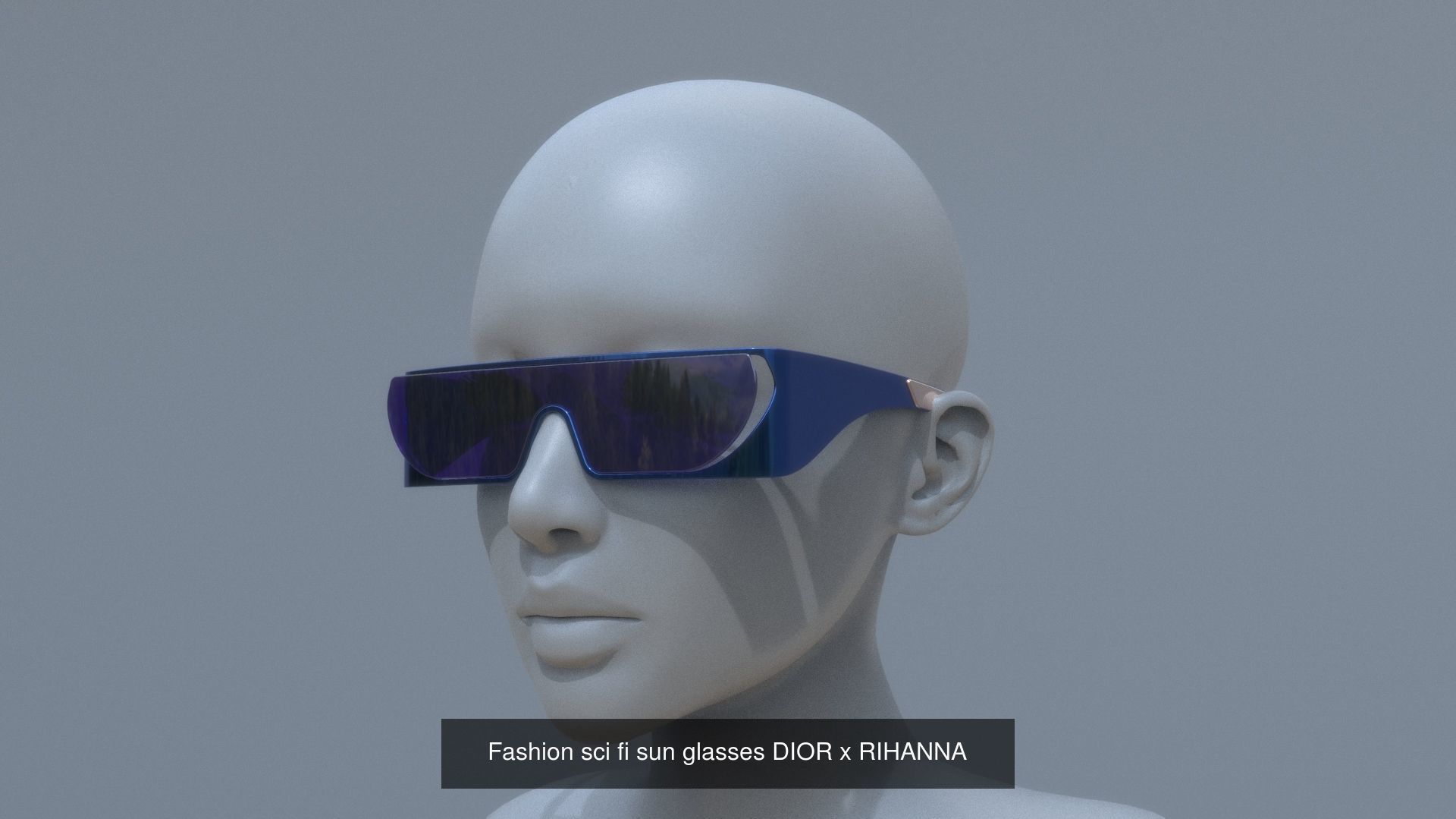 Fashion Sci fi glasses pack x7 3D Model Collection_5