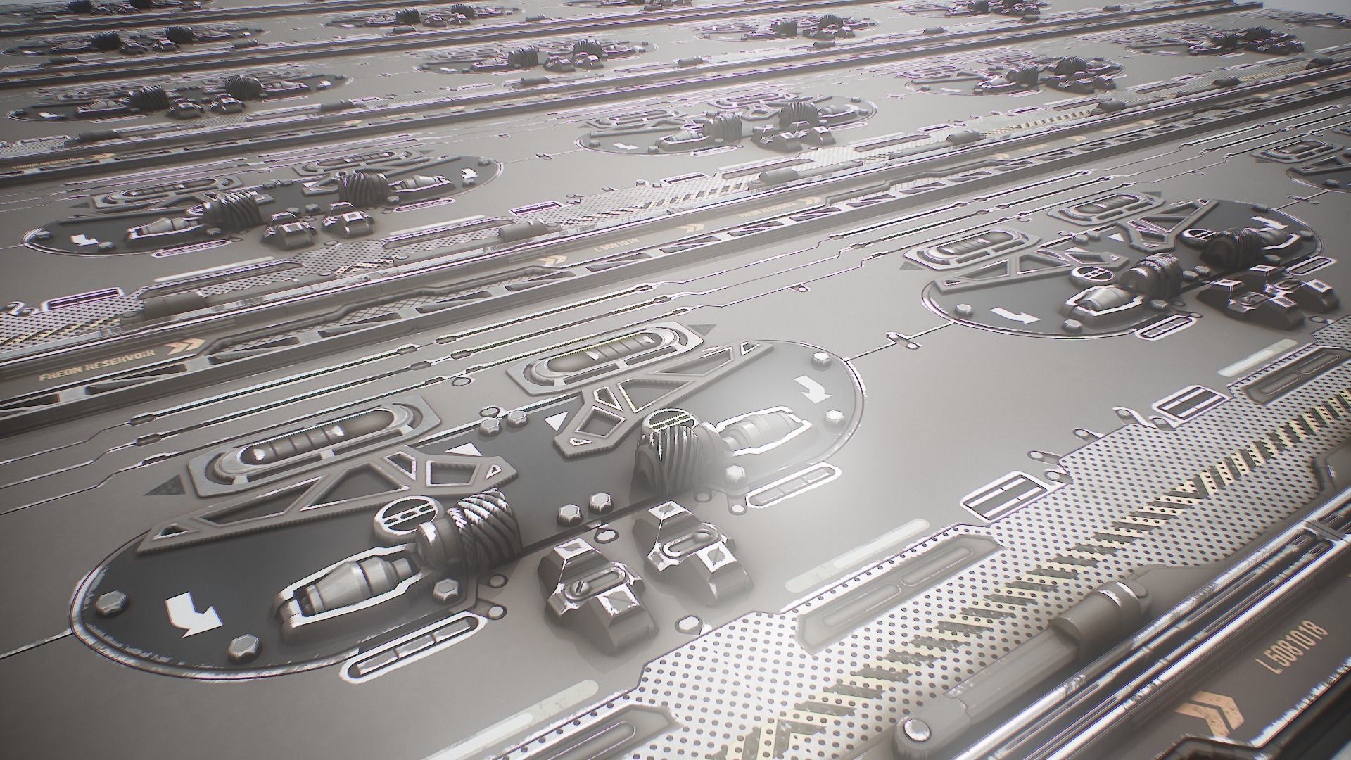 PBR Sci-Fi Texture Pack 14 Low-poly 3D model_9