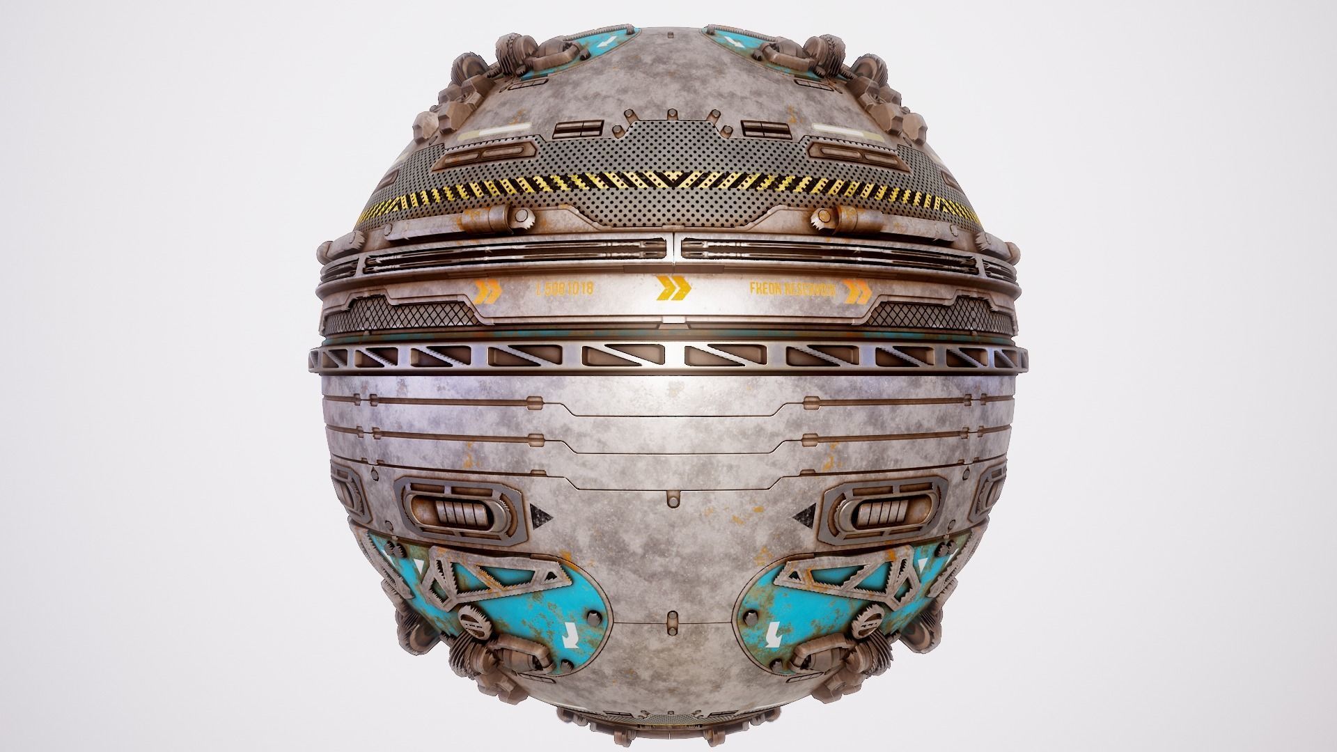 PBR Sci-Fi Texture Pack 14 Low-poly 3D model_13