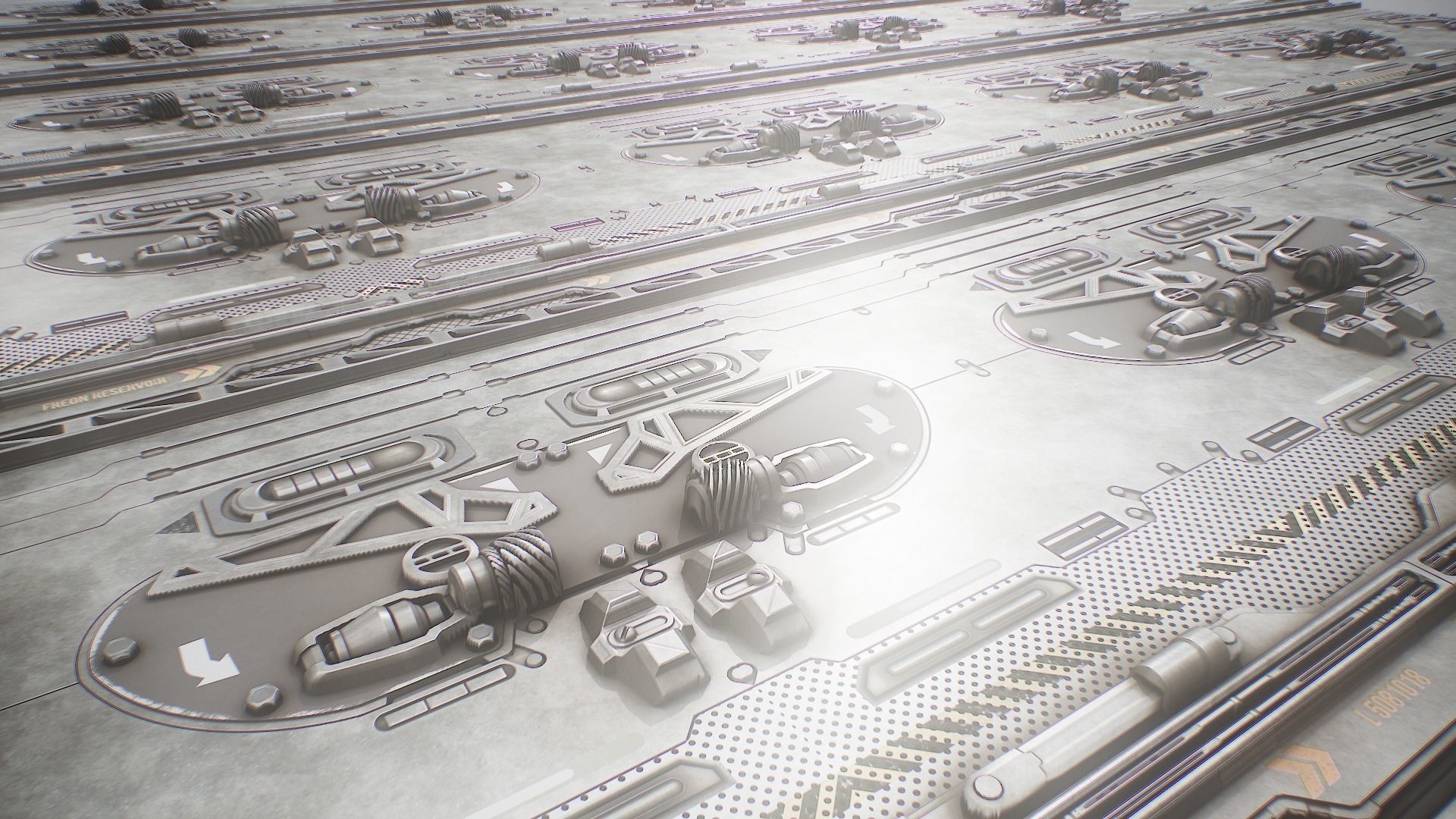 PBR Sci-Fi Texture Pack 14 Low-poly 3D model_3