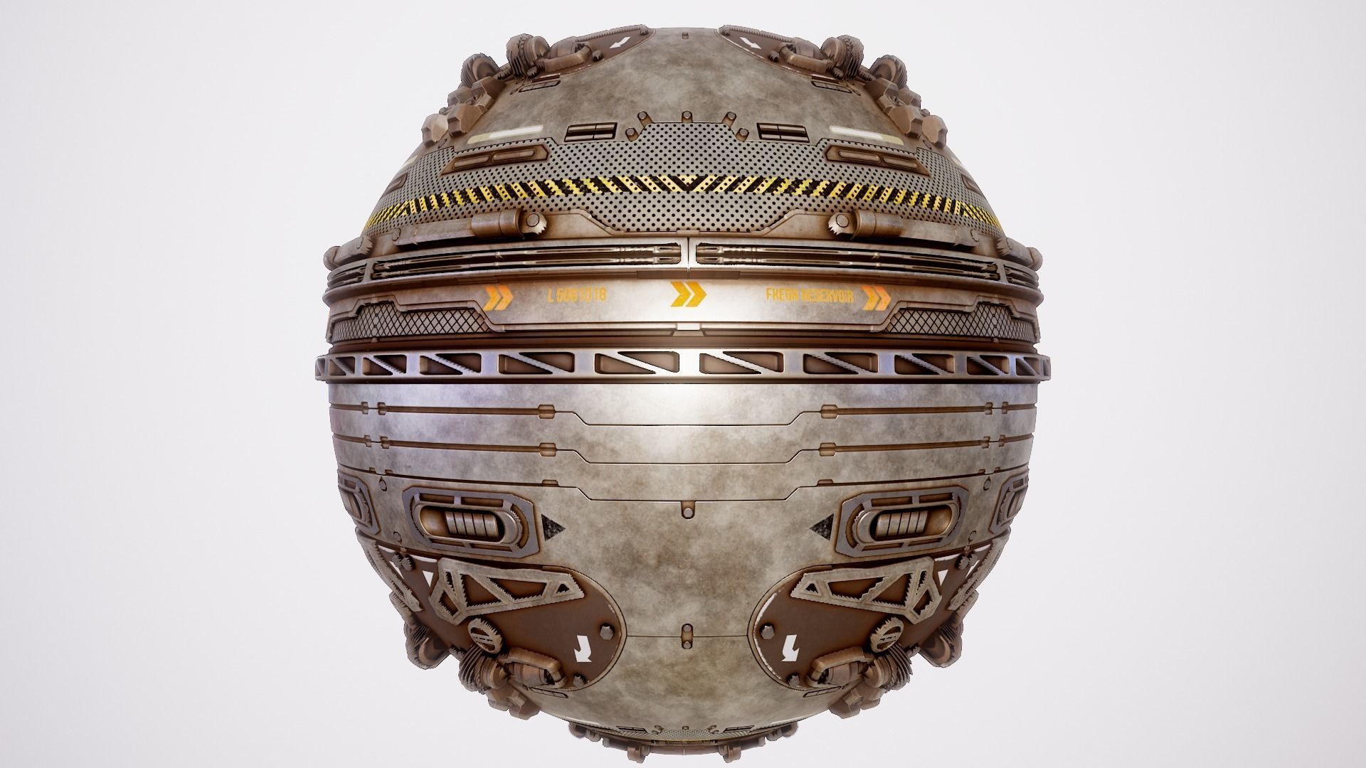 PBR Sci-Fi Texture Pack 14 Low-poly 3D model_1