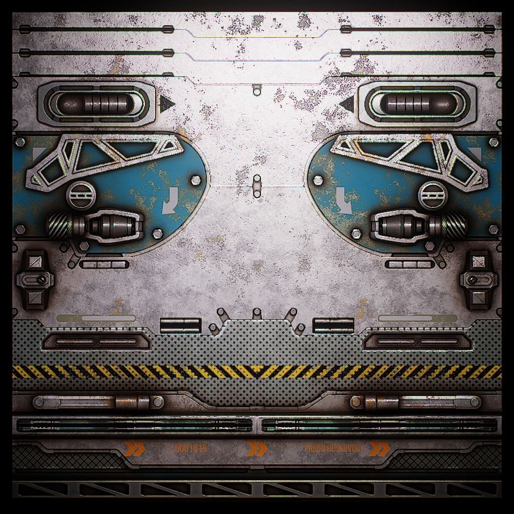 PBR Sci-Fi Texture Pack 14 Low-poly 3D model_14