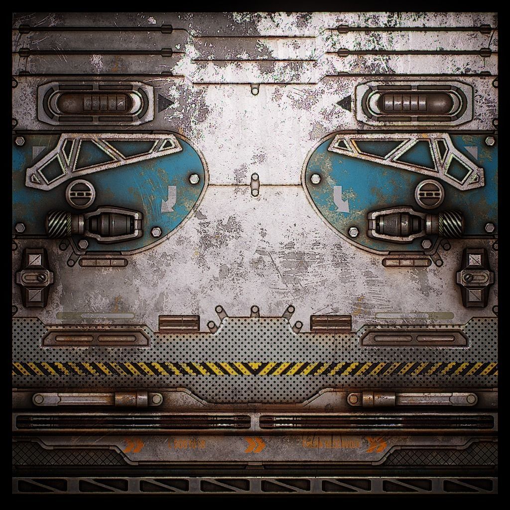 PBR Sci-Fi Texture Pack 14 Low-poly 3D model_17