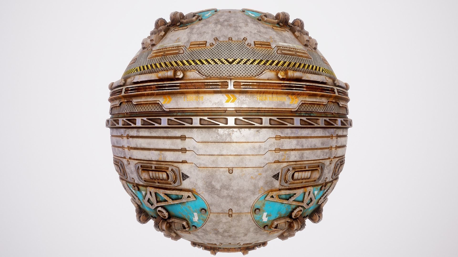 PBR Sci-Fi Texture Pack 14 Low-poly 3D model_16