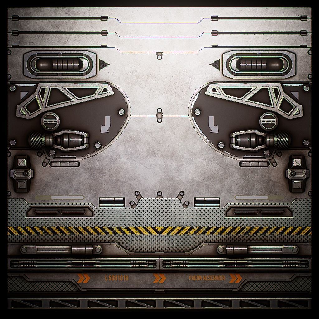 PBR Sci-Fi Texture Pack 14 Low-poly 3D model_2