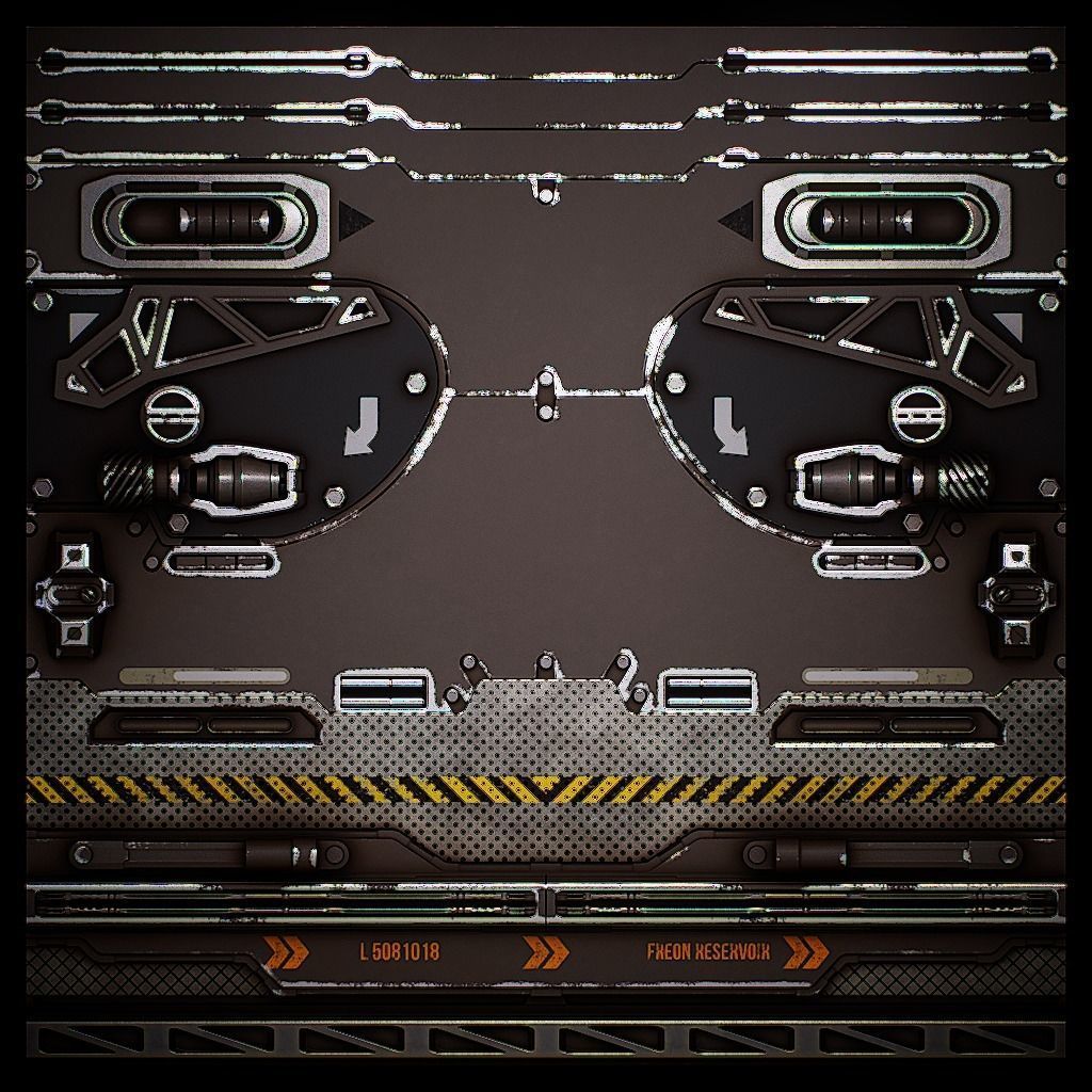 PBR Sci-Fi Texture Pack 14 Low-poly 3D model_8