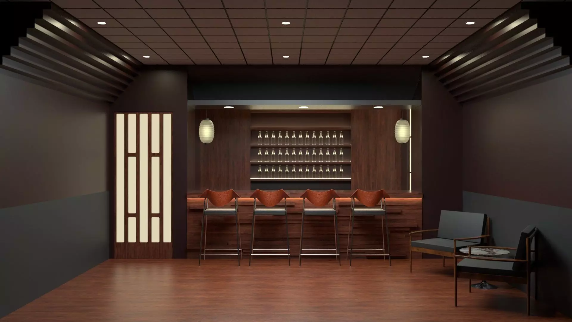 Bar Lounge Izakaya 3D model_0
