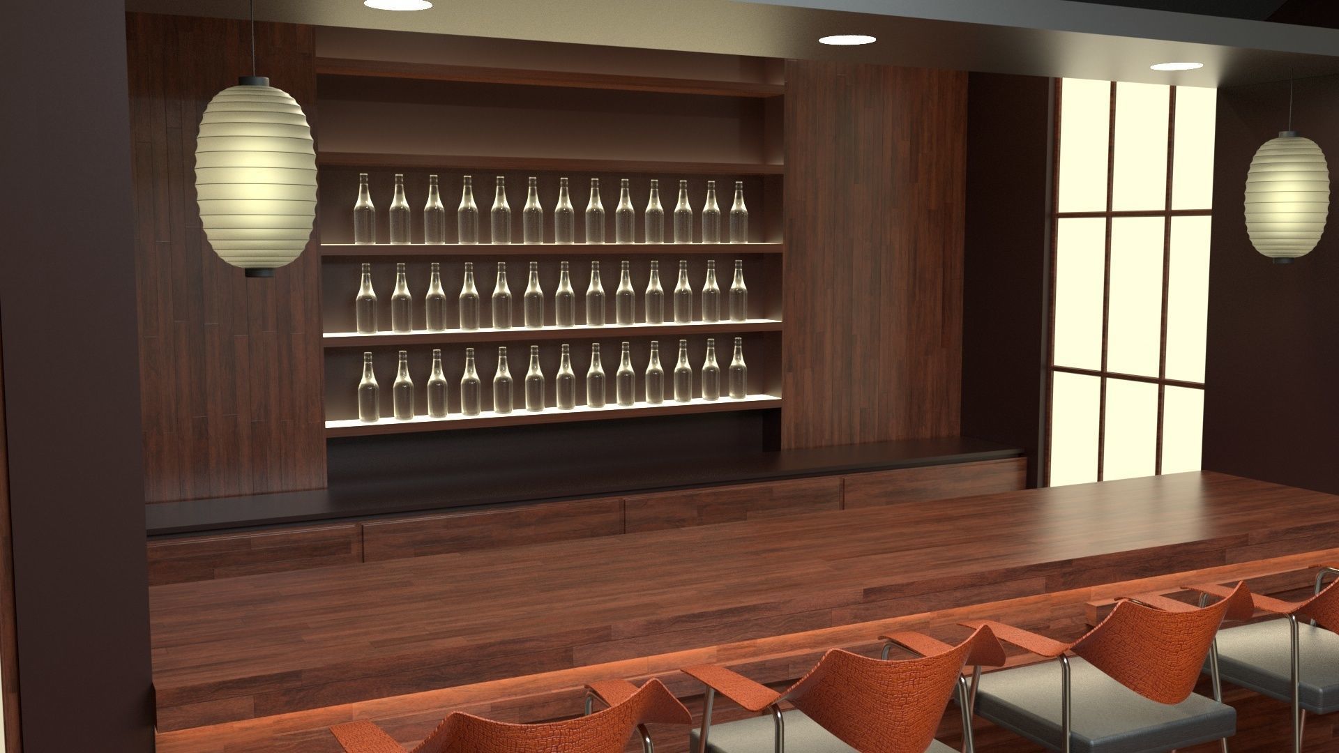 Bar Lounge Izakaya 3D model_1