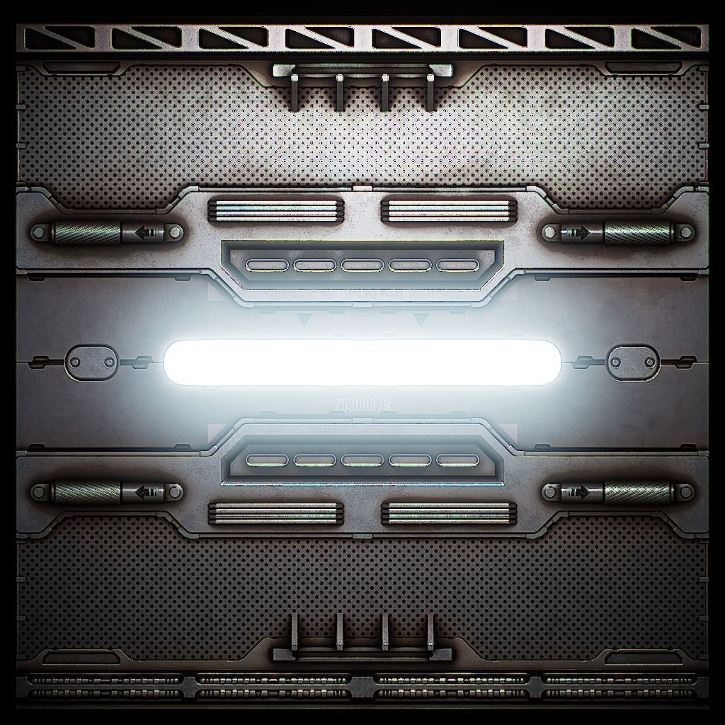 PBR Sci-Fi Texture Pack 15 Low-poly 3D model_2