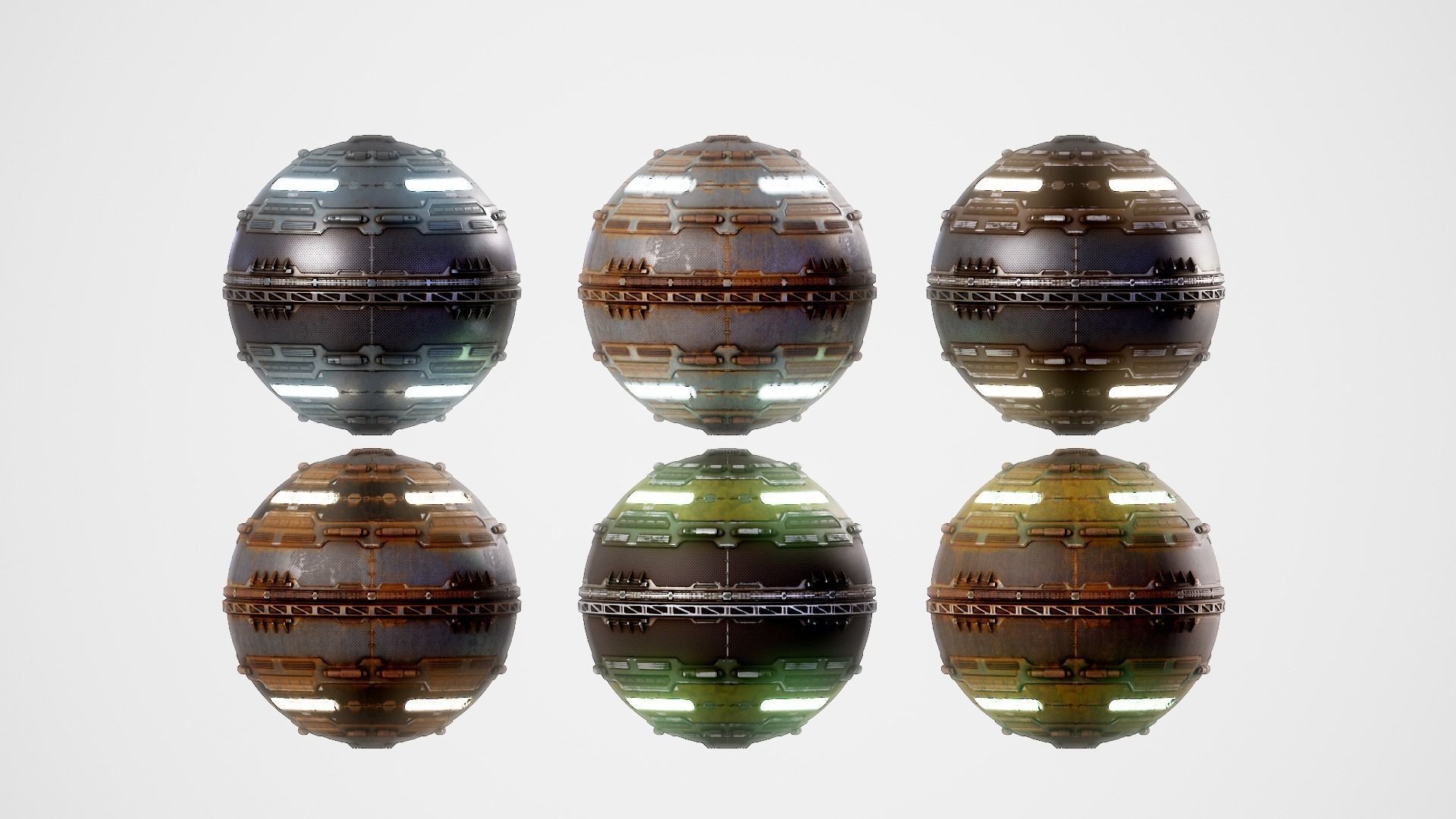 PBR Sci-Fi Texture Pack 15 Low-poly 3D model_19