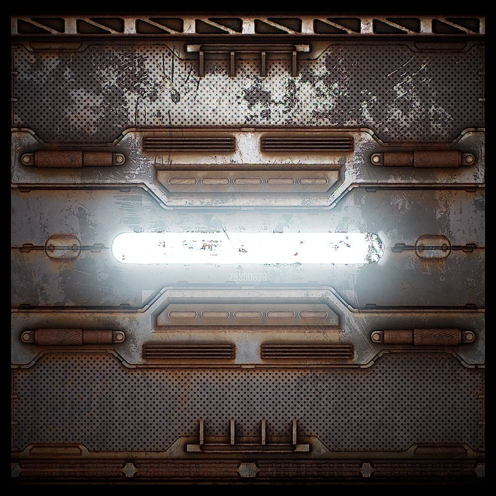 PBR Sci-Fi Texture Pack 15 Low-poly 3D model_5