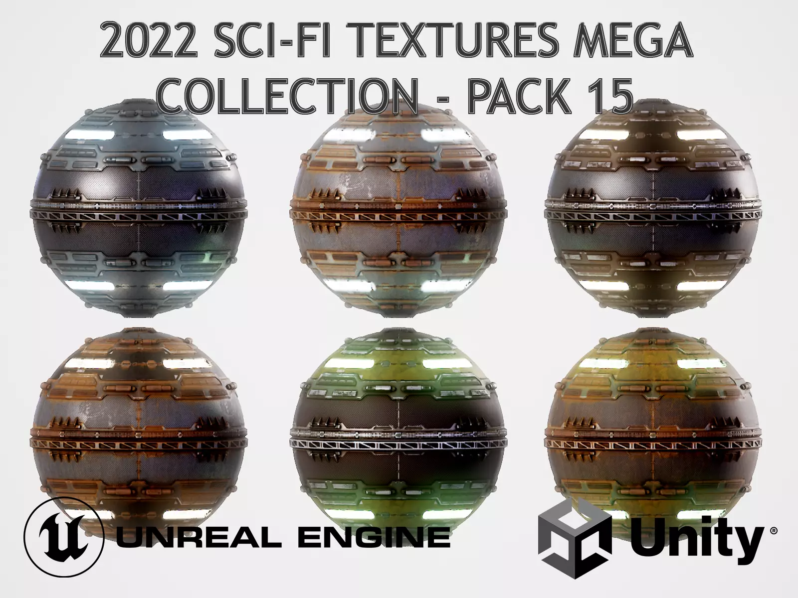 PBR Sci-Fi Texture Pack 15 Low-poly 3D model_0