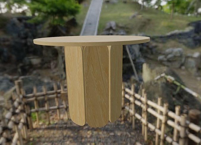 3D model Oak wood table VR / AR / low-poly | CGTrader