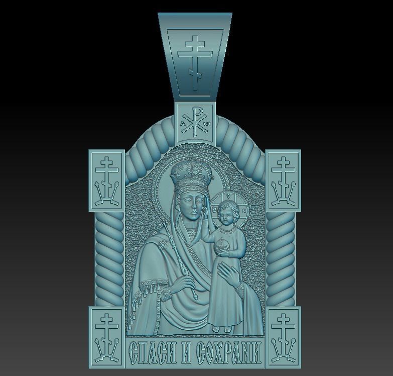 Mother of God Look at humility 3D print model_6