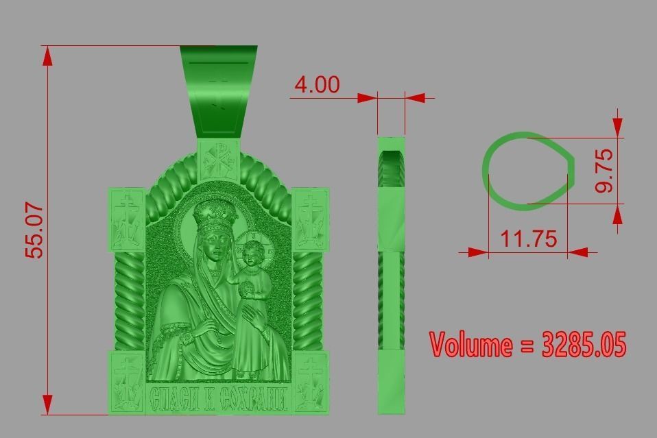 Mother of God Look at humility 3D print model_8