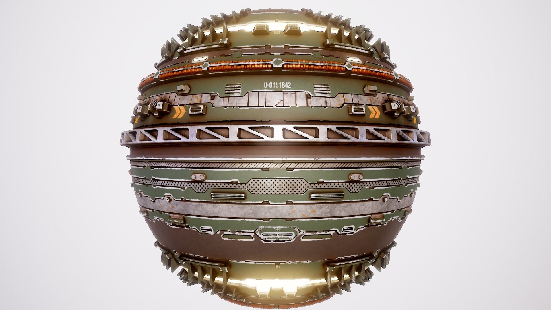 PBR Sci-Fi Texture Pack 16 Low-poly 3D model_13