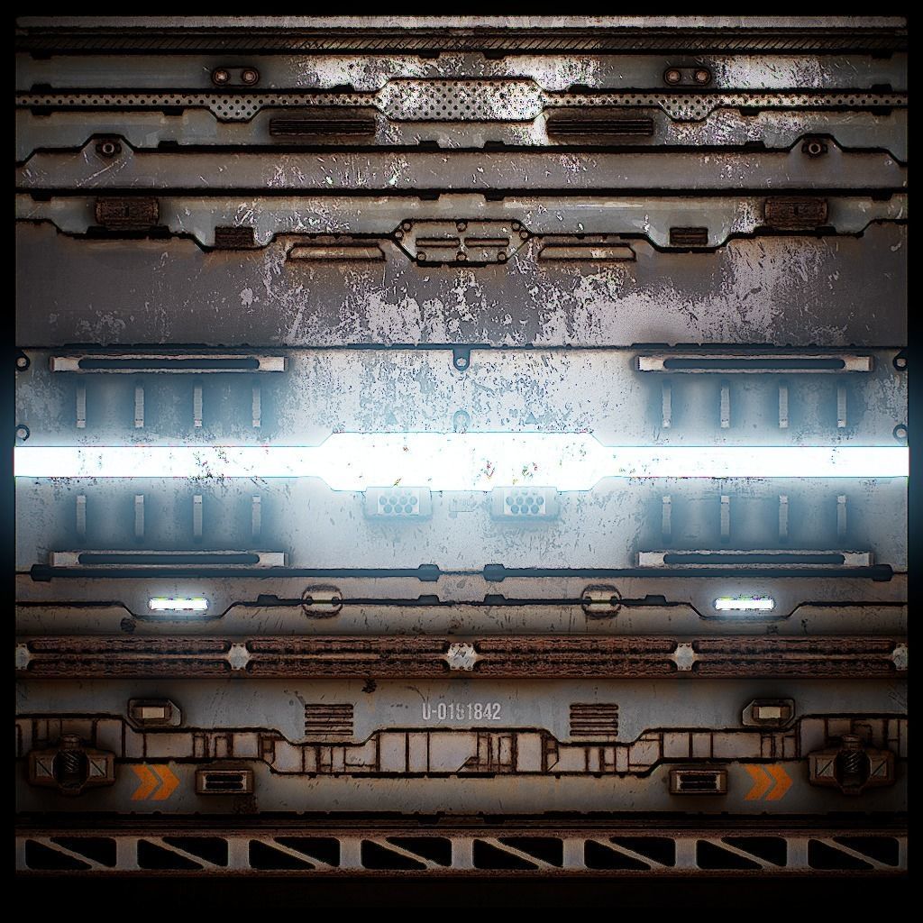 PBR Sci-Fi Texture Pack 16 Low-poly 3D model_11