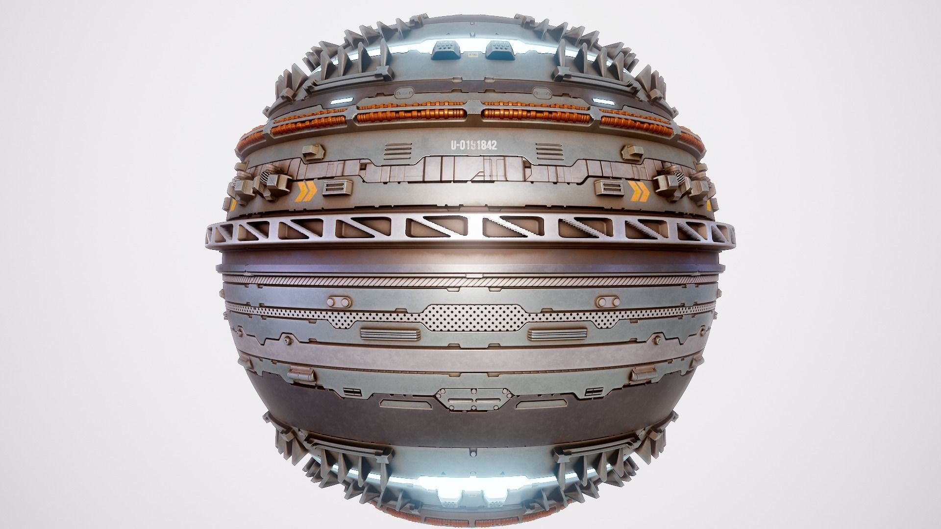 PBR Sci-Fi Texture Pack 16 Low-poly 3D model_7