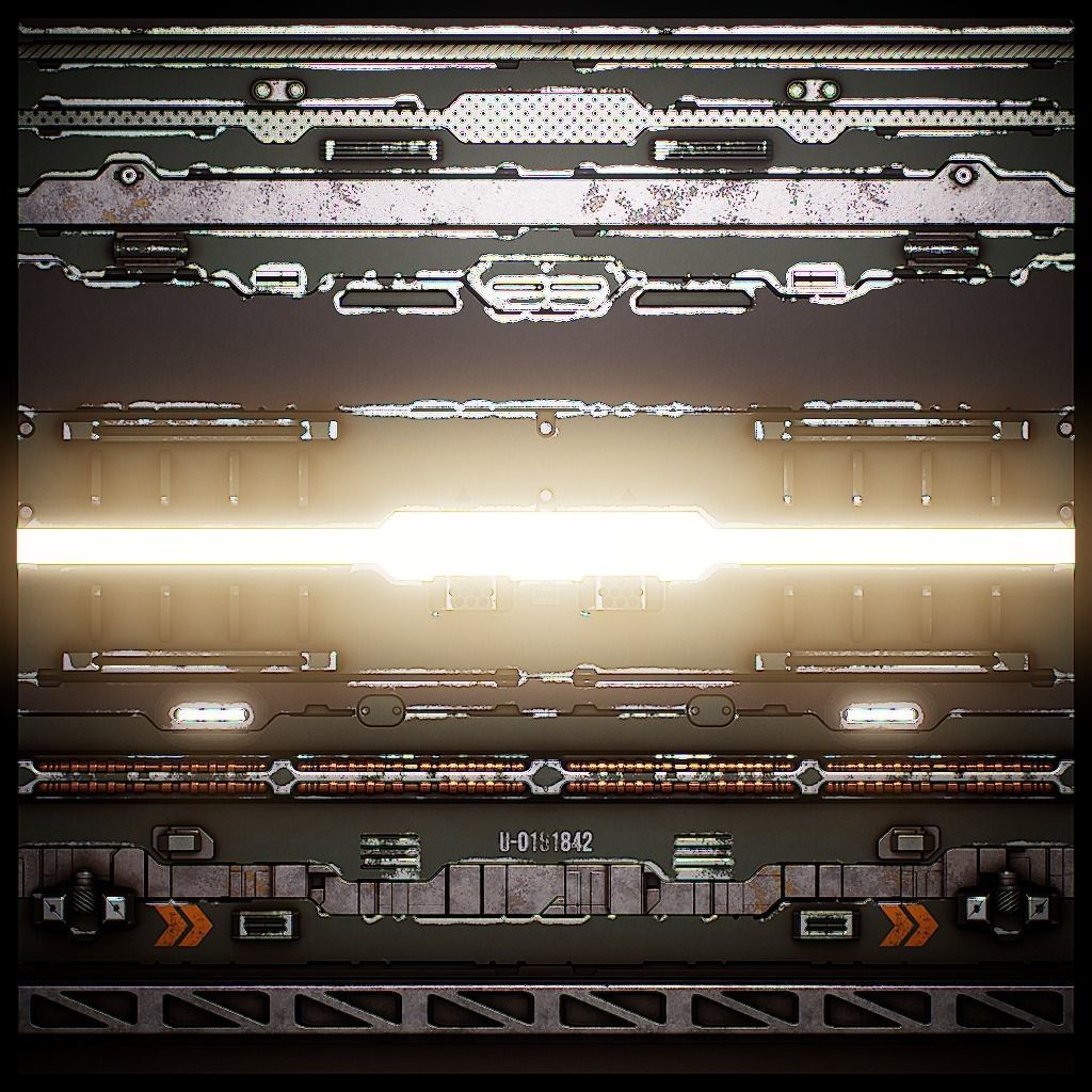 PBR Sci-Fi Texture Pack 16 Low-poly 3D model_14