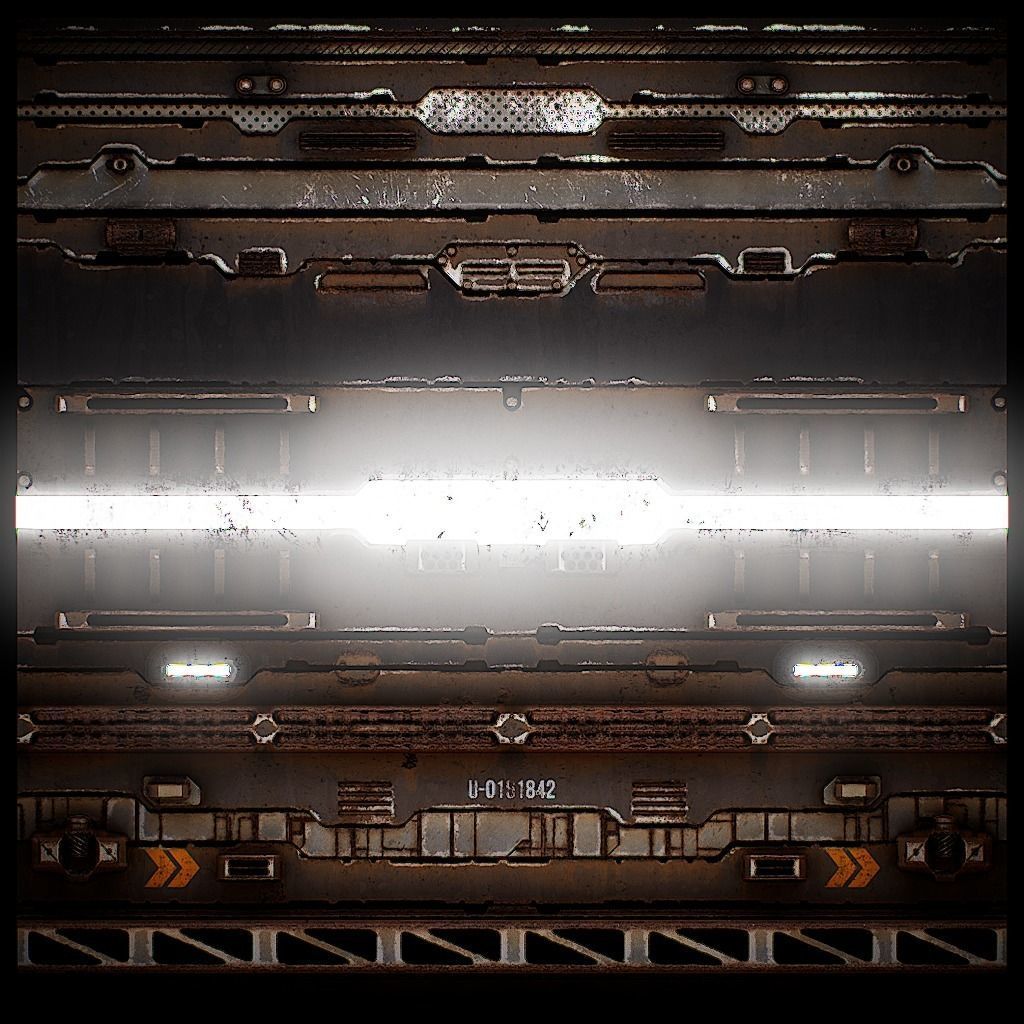 PBR Sci-Fi Texture Pack 16 Low-poly 3D model_5