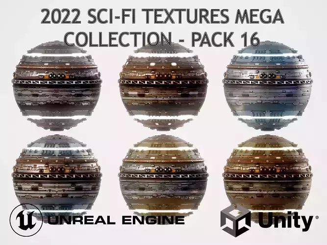 PBR Sci-Fi Texture Pack 16 Low-poly 3D model