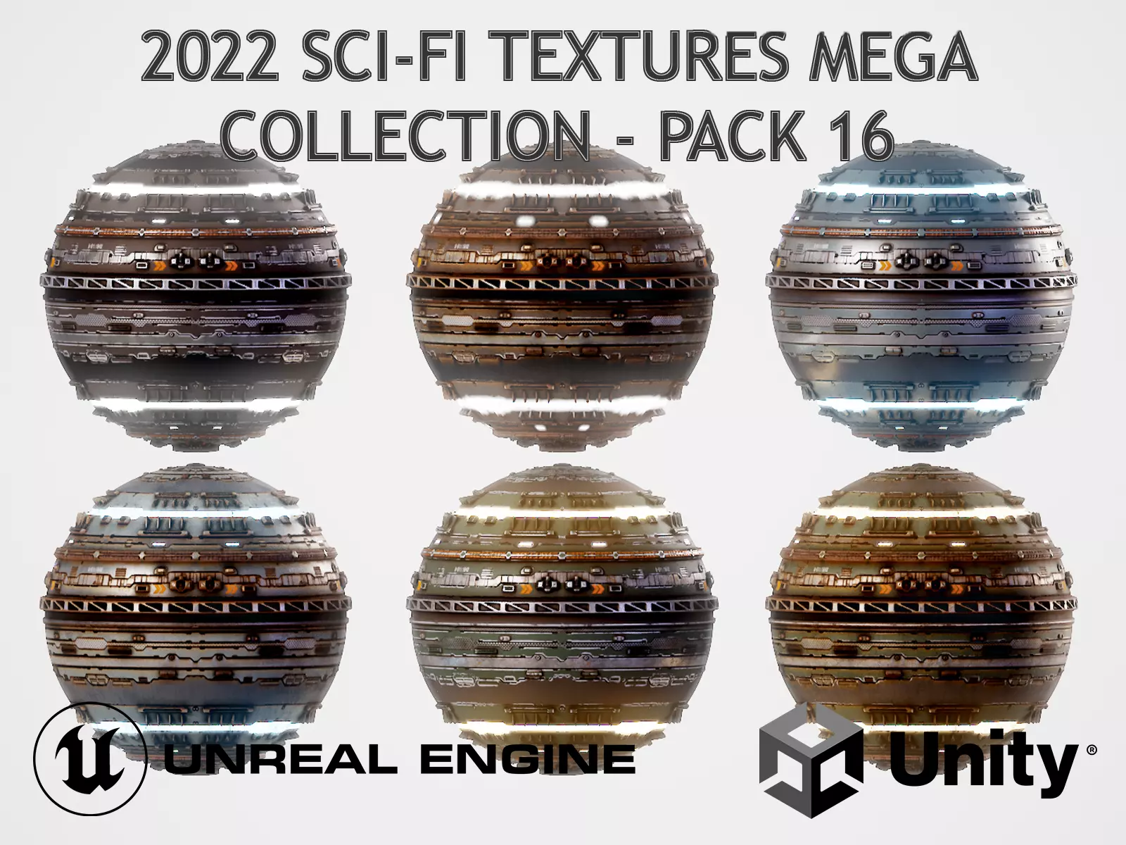 PBR Sci-Fi Texture Pack 16 Low-poly 3D model_0