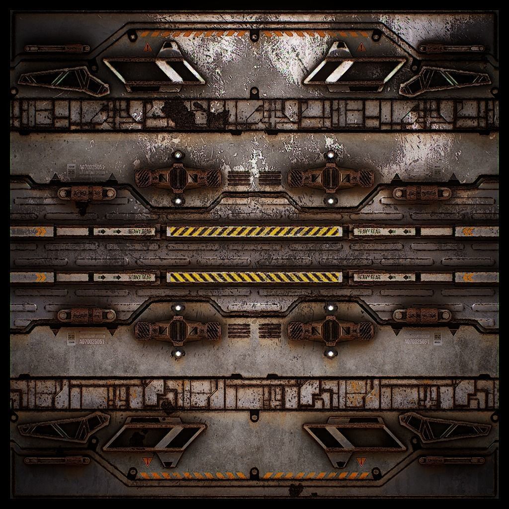 PBR Sci-Fi Texture Pack 17 Low-poly 3D model_8