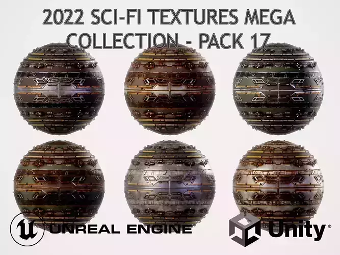 PBR Sci-Fi Texture Pack 17 Low-poly 3D model