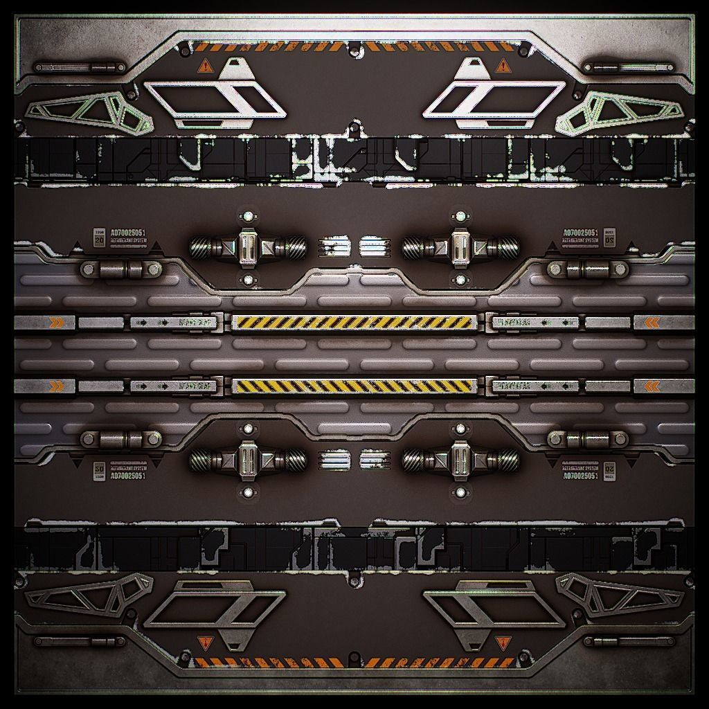 PBR Sci-Fi Texture Pack 17 Low-poly 3D model_11