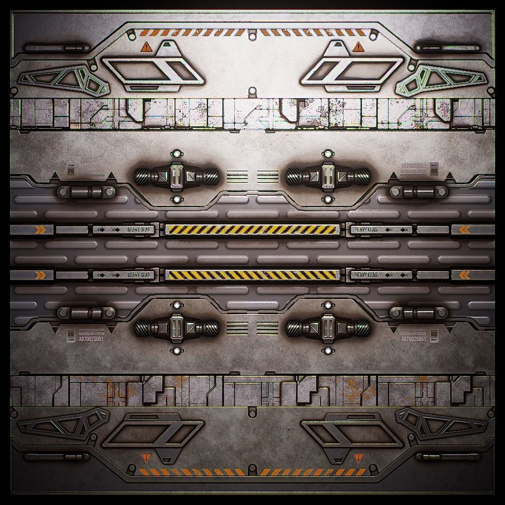 PBR Sci-Fi Texture Pack 17 Low-poly 3D model_5