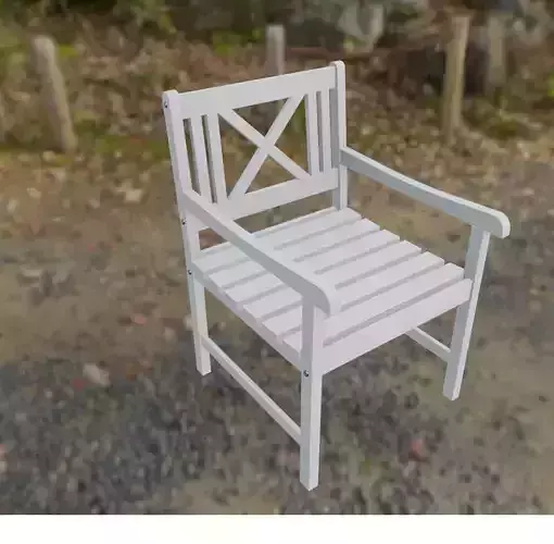 White exterior chair