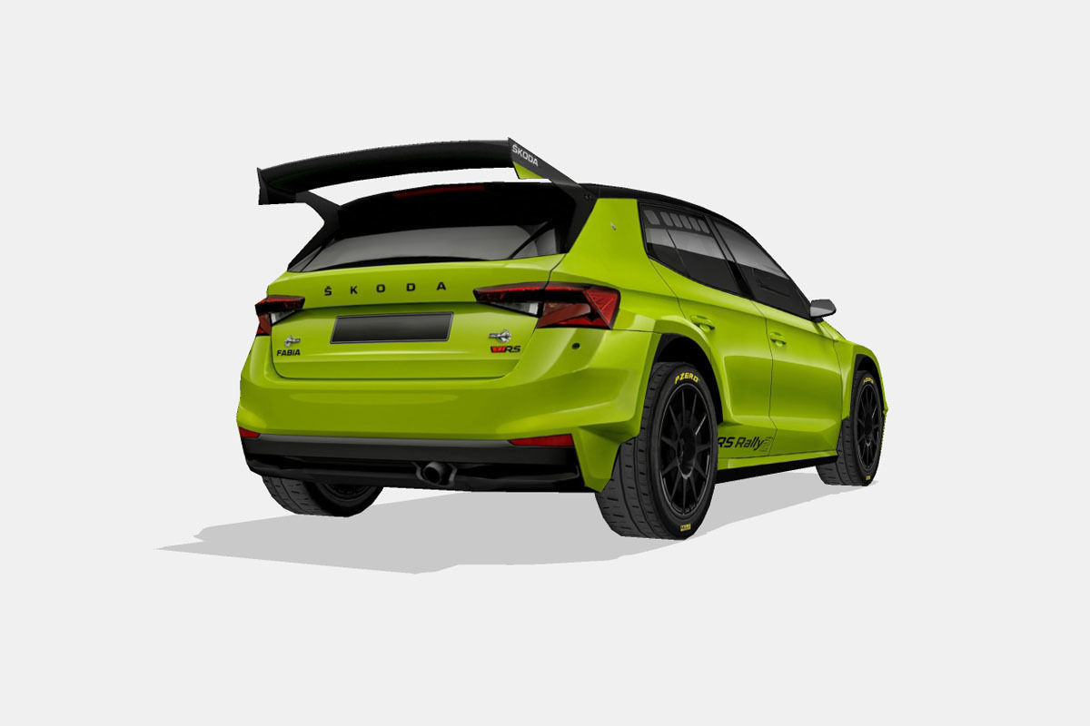 Skoda Fabia RS Rally2 2023 Low-poly 3D model_11