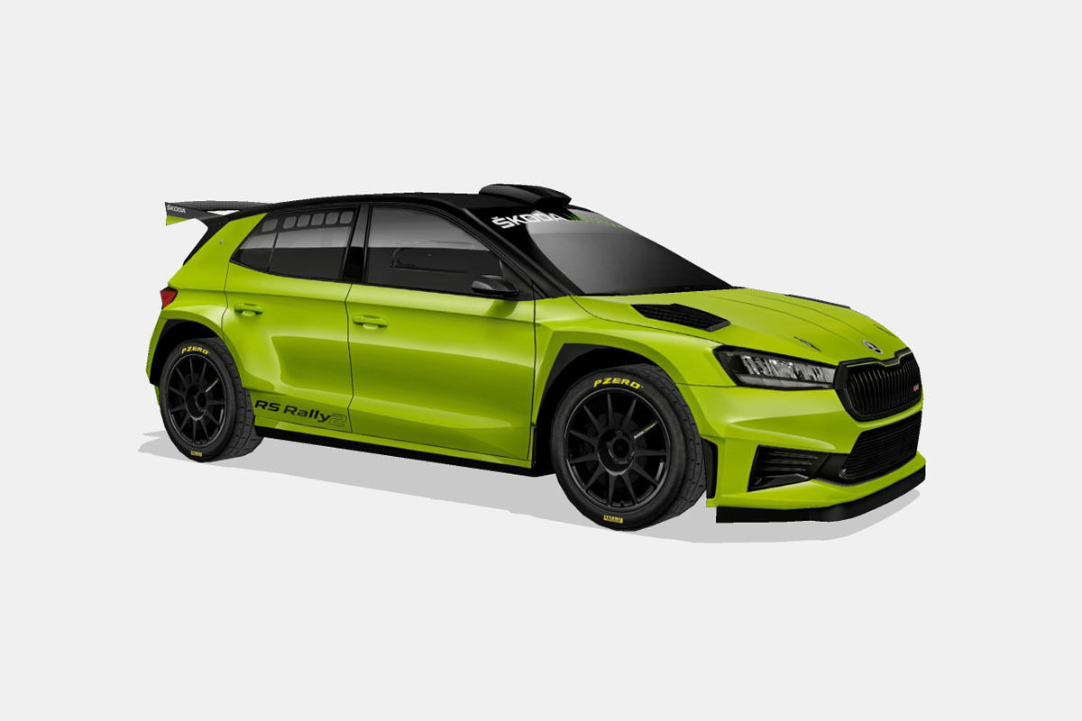 Skoda Fabia RS Rally2 2023 Low-poly 3D model_15