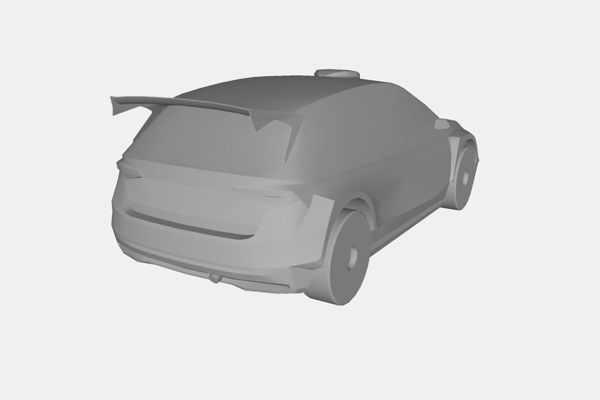 Skoda Fabia RS Rally2 2023 Low-poly 3D model_21