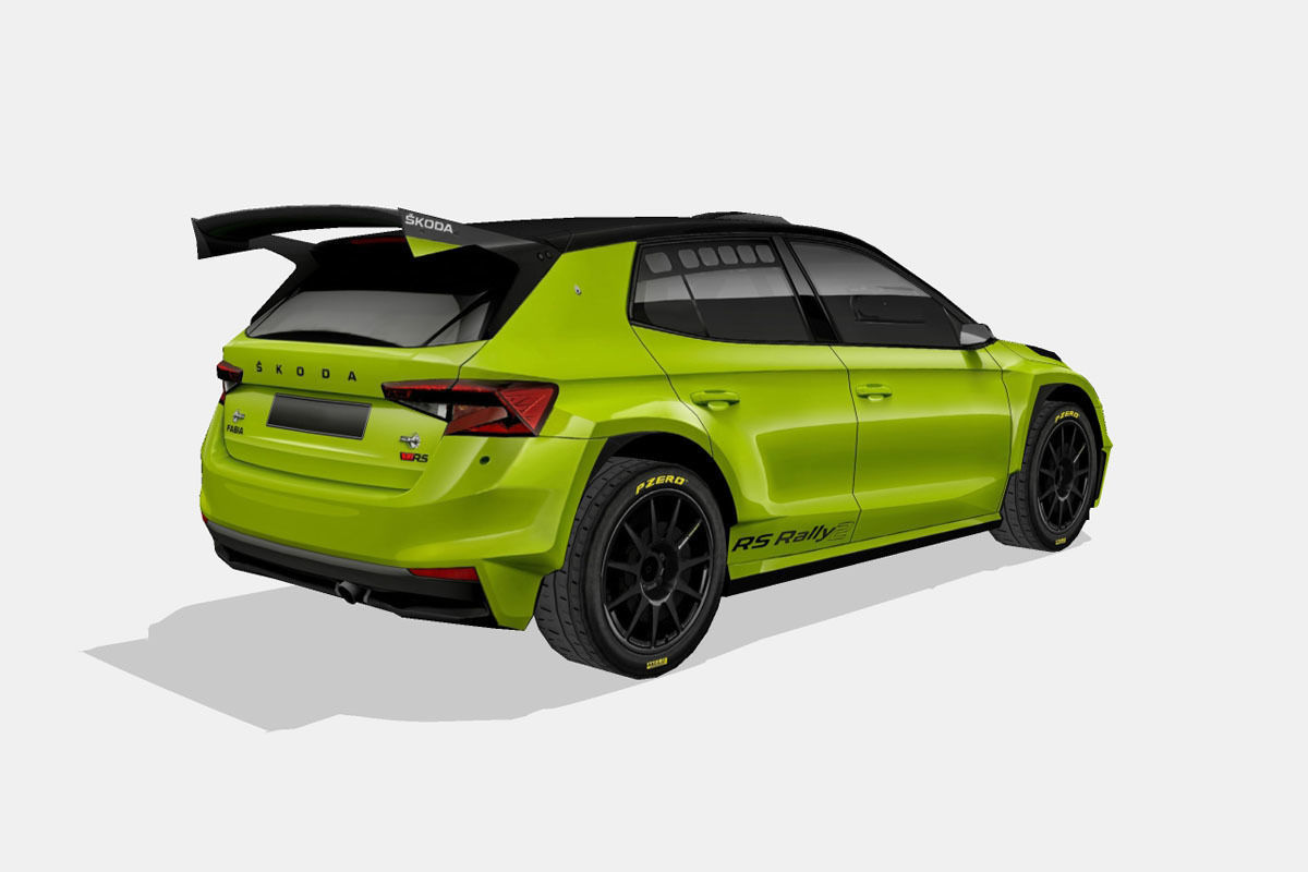 Skoda Fabia RS Rally2 2023 Low-poly 3D model_2