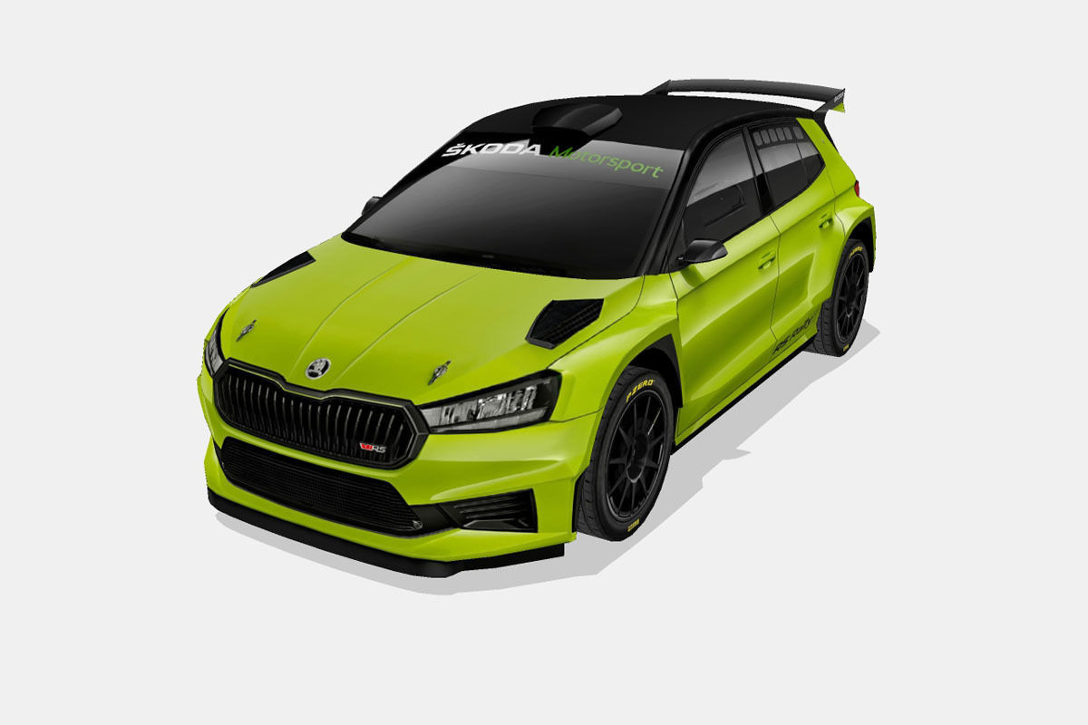 Skoda Fabia RS Rally2 2023 Low-poly 3D model_5