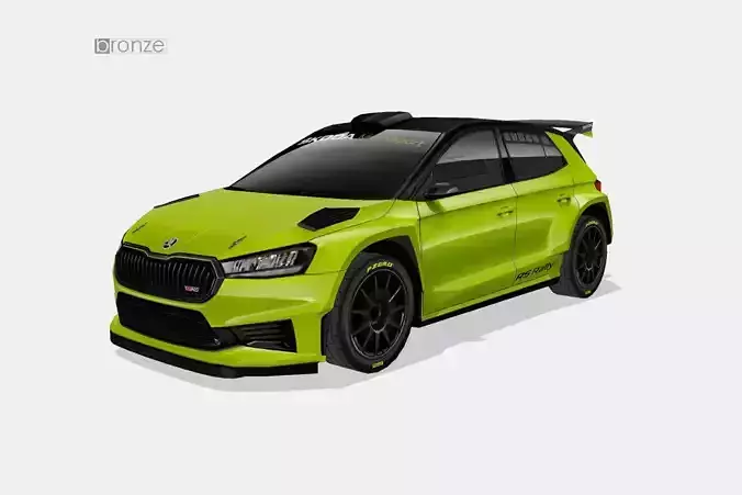 Skoda Fabia RS Rally2 2023 Low-poly 3D model