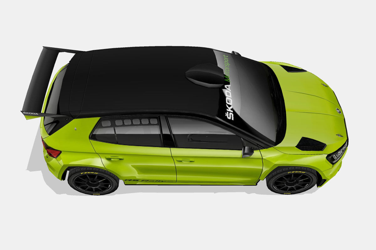 Skoda Fabia RS Rally2 2023 Low-poly 3D model_13