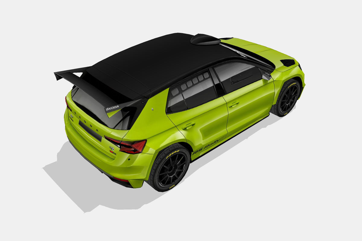 Skoda Fabia RS Rally2 2023 Low-poly 3D model_12