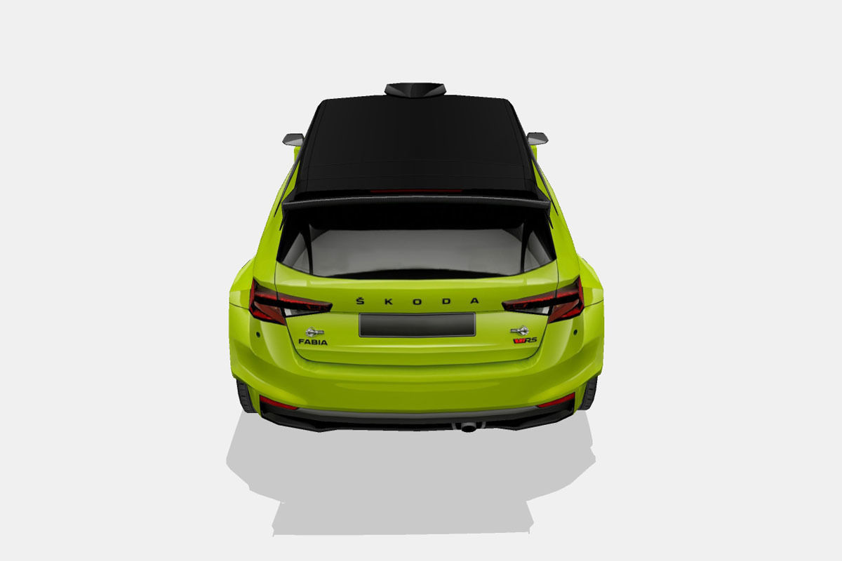 Skoda Fabia RS Rally2 2023 Low-poly 3D model_9