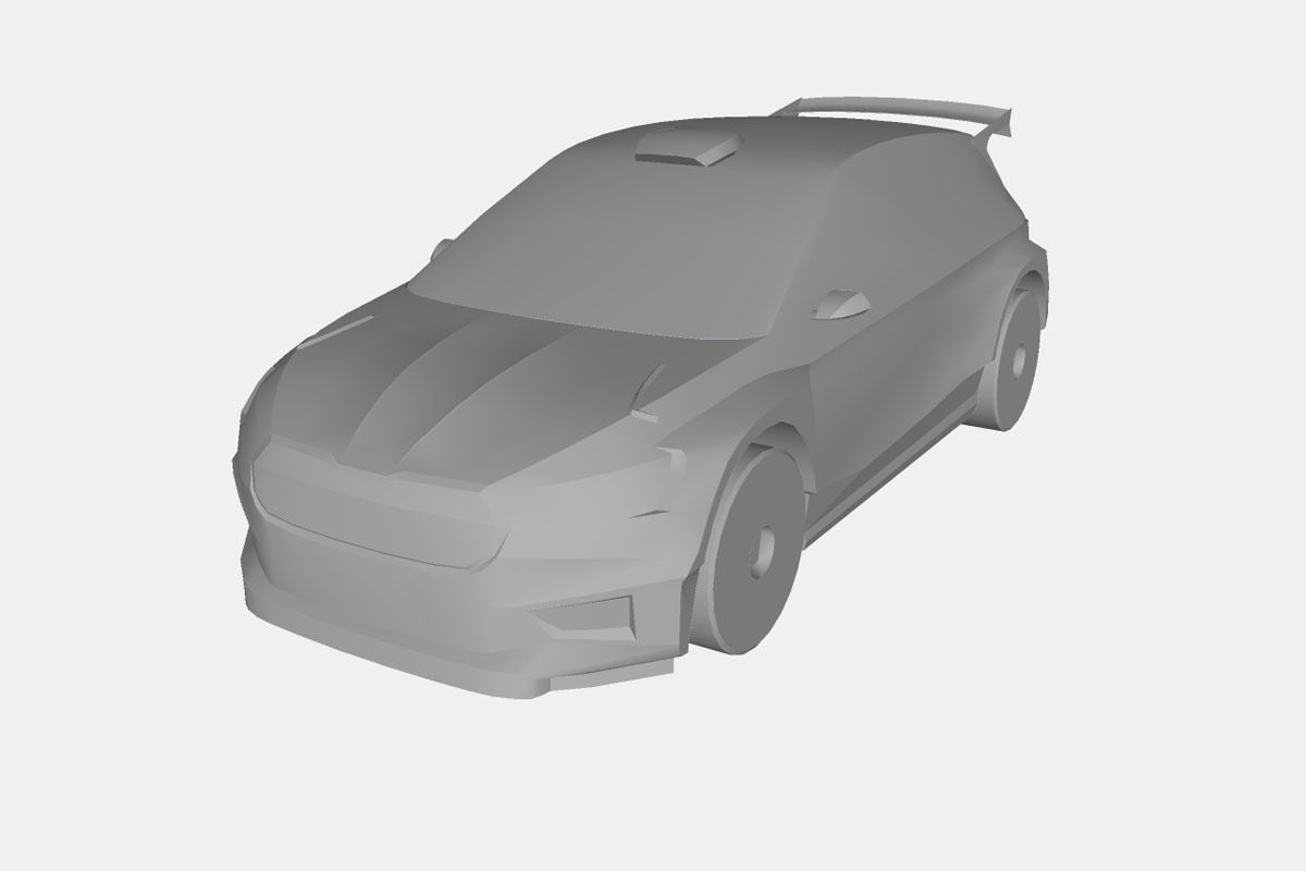 Skoda Fabia RS Rally2 2023 Low-poly 3D model_20