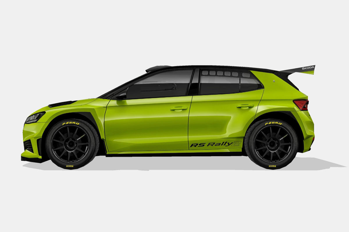 Skoda Fabia RS Rally2 2023 Low-poly 3D model_6